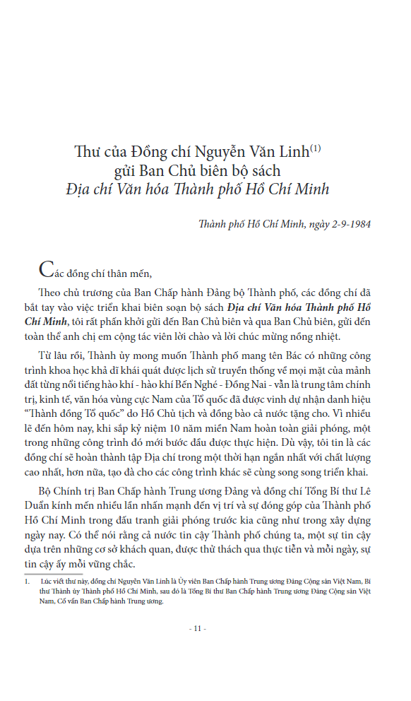 Địa Chí Văn Hóa Thành Phố Hồ Chí Minh Tập 1 - Lịch Sử
