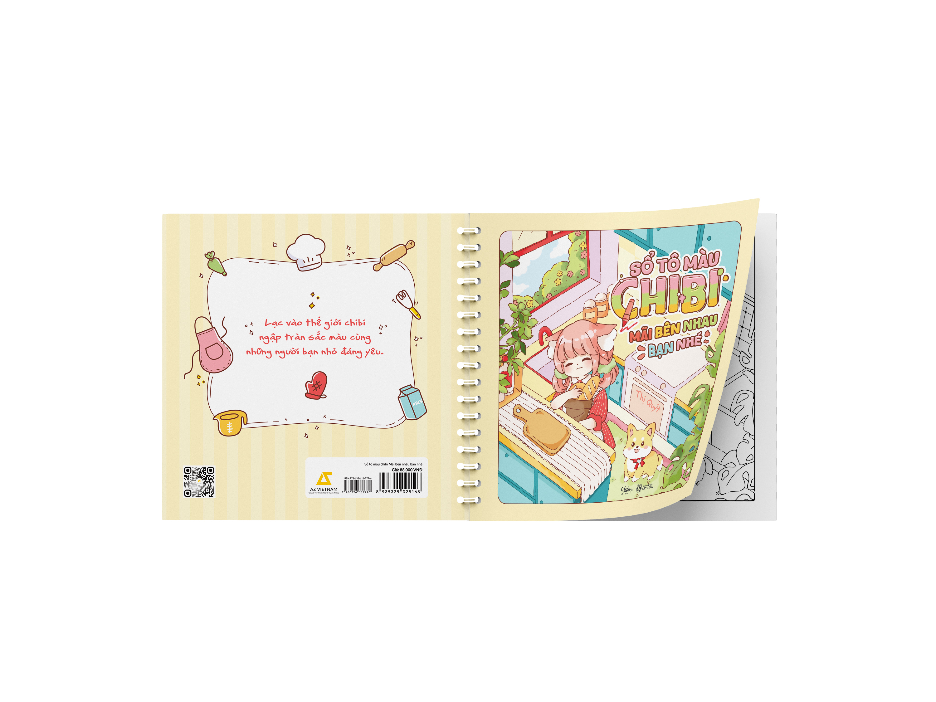 Sổ Tô Màu Chibi Mãi Bên Nhau Bạn Nhé