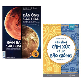 Combo 2 Cuốn Sách Tư Duy - Kỹ Năng Sống Làm Thay Đổi Cuộc Đời Bạn: Đàn Ông Sao Hỏa Đàn Bà Sao Kim + Cân Bằng Cảm Xúc, Cả Lúc Bão Giông / Tặng Kèm Bookmark Happy Life