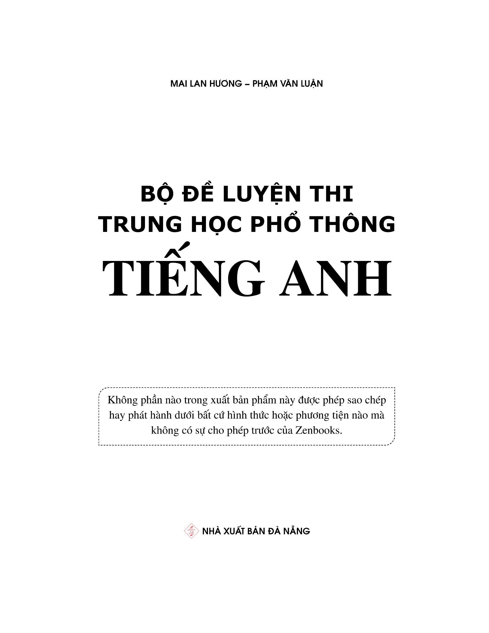 Bộ Đề Luyện Thi THPT Môn Tiếng Anh (2022)