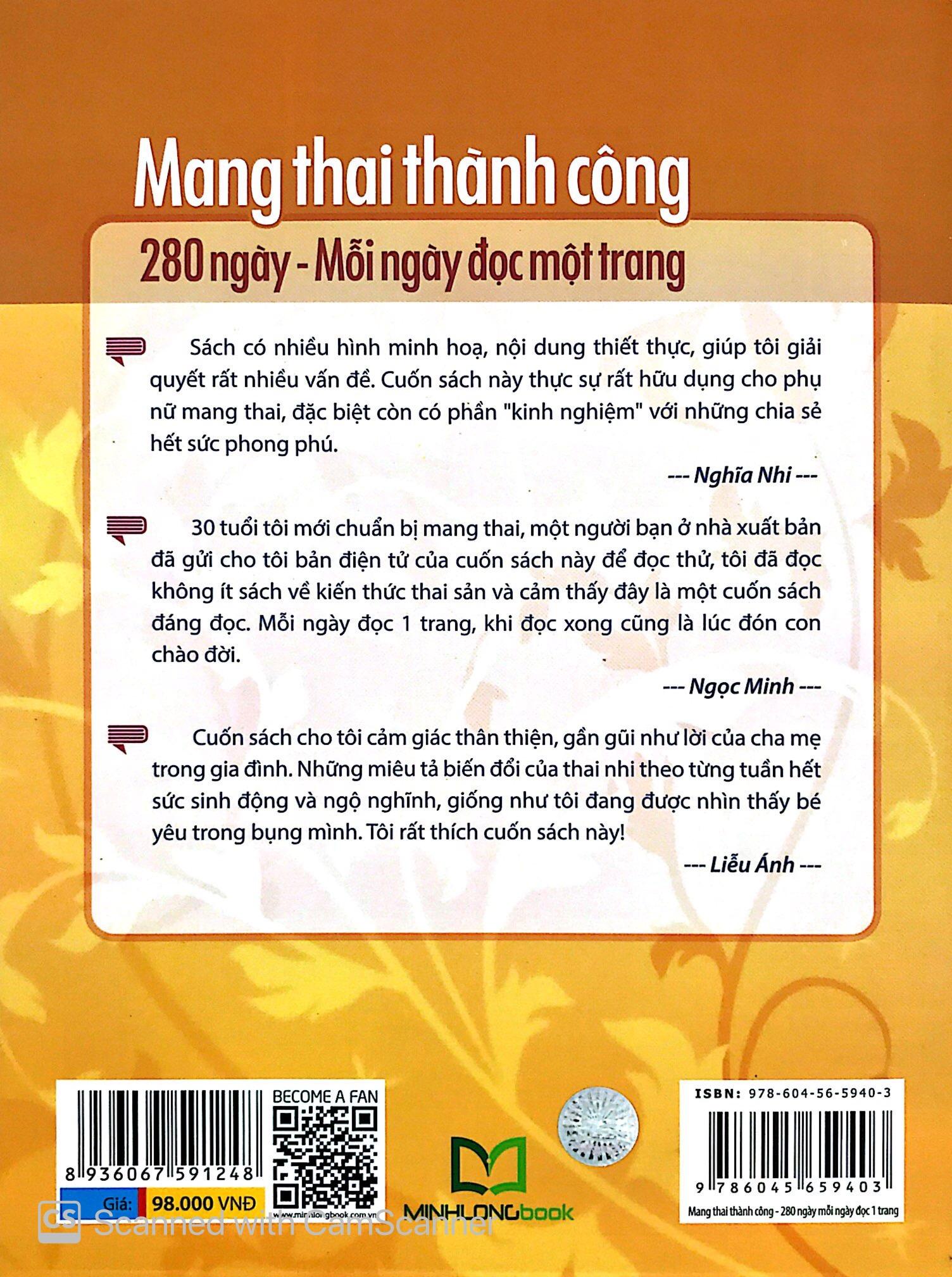 Mang Thai Thành Công - 280 Ngày Mỗi Ngày Đọc 1 Trang