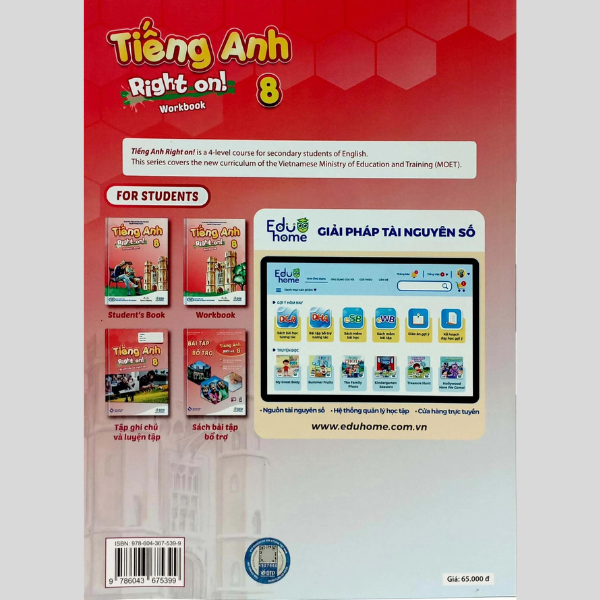 Tiếng Anh 8 Right On - Workbook