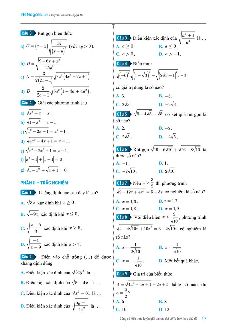 Củng Cố Kiến Thức Luyện Giải Bài Tập Đại Số Toán 9 (Theo Chủ Đề)