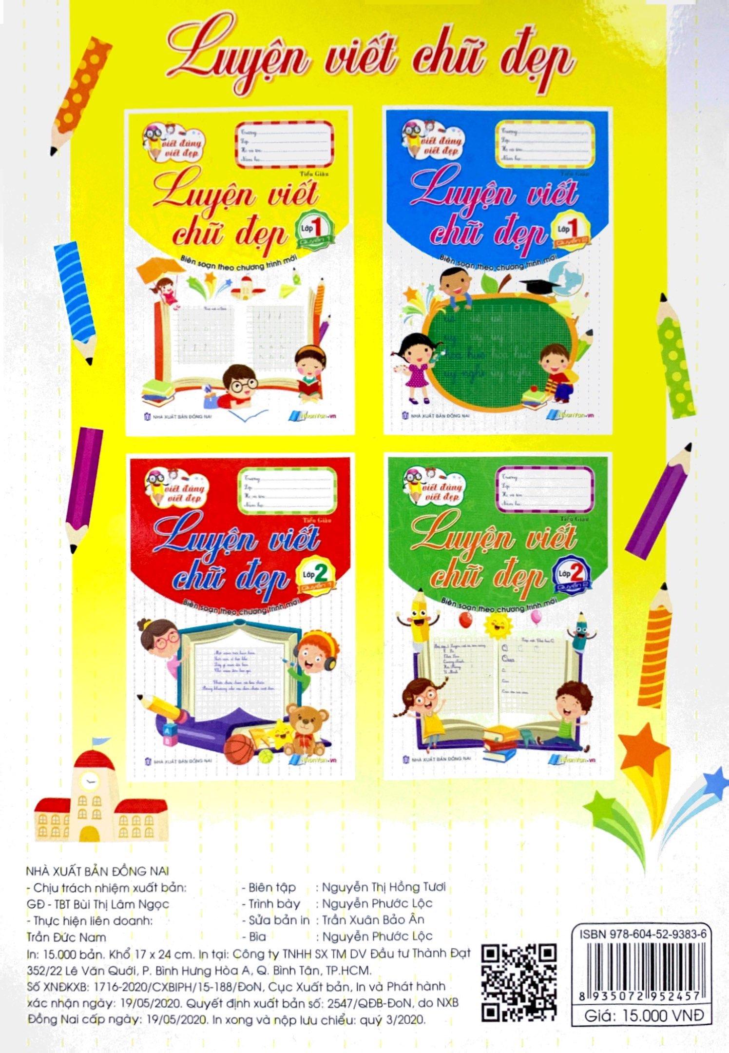 Viết Đúng Viết Đẹp - Luyện Viết Chữ Đẹp - Lớp 1 (Quyển 1)