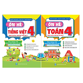 Sách - Combo Ôn Hè Lớp 4 (Toán + Tiếng Việt) - Dành cho học sinh lớp 4 lên lớp 5
