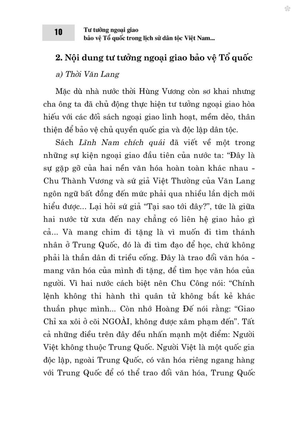 Tư tưởng ngoại giao bảo vệ Tổ quốc trong lịch sử dân tộc Việt Nam (Từ thuở lập nước đến năm 1930)