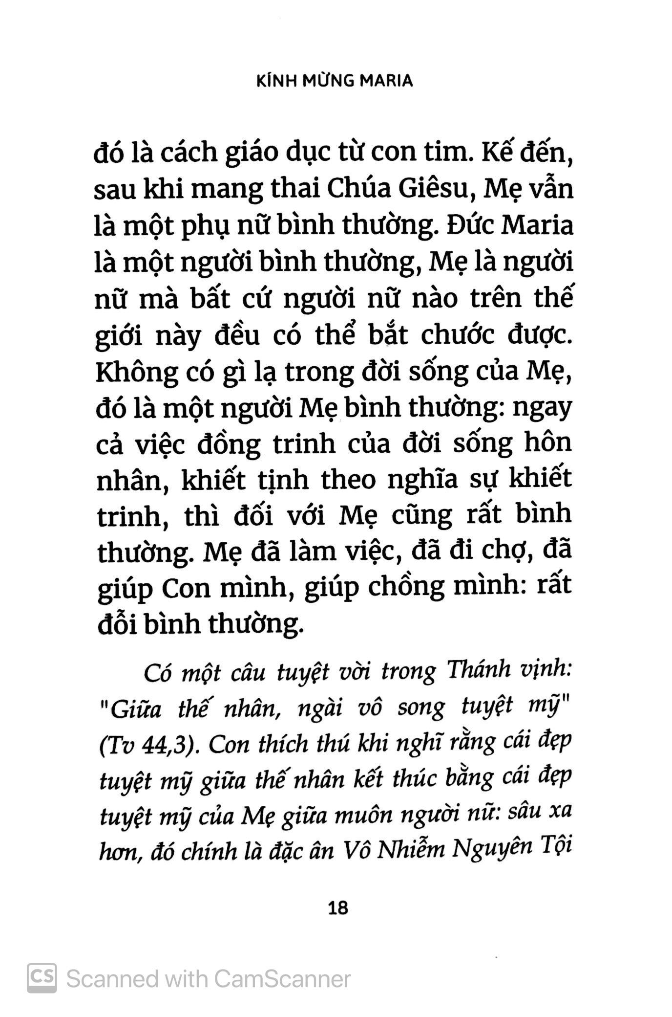 Kinh Kính Mừng - Một Suy Tư Mới Của Đức Giáo Hoàng Phanxicô