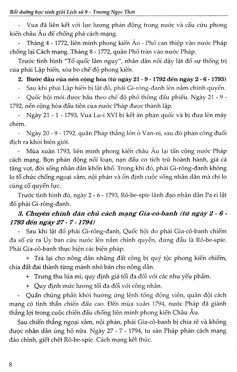 Bồi Dưỡng Học Sinh Giỏi Lịch Sử Lớp 8 (Tái Bản)