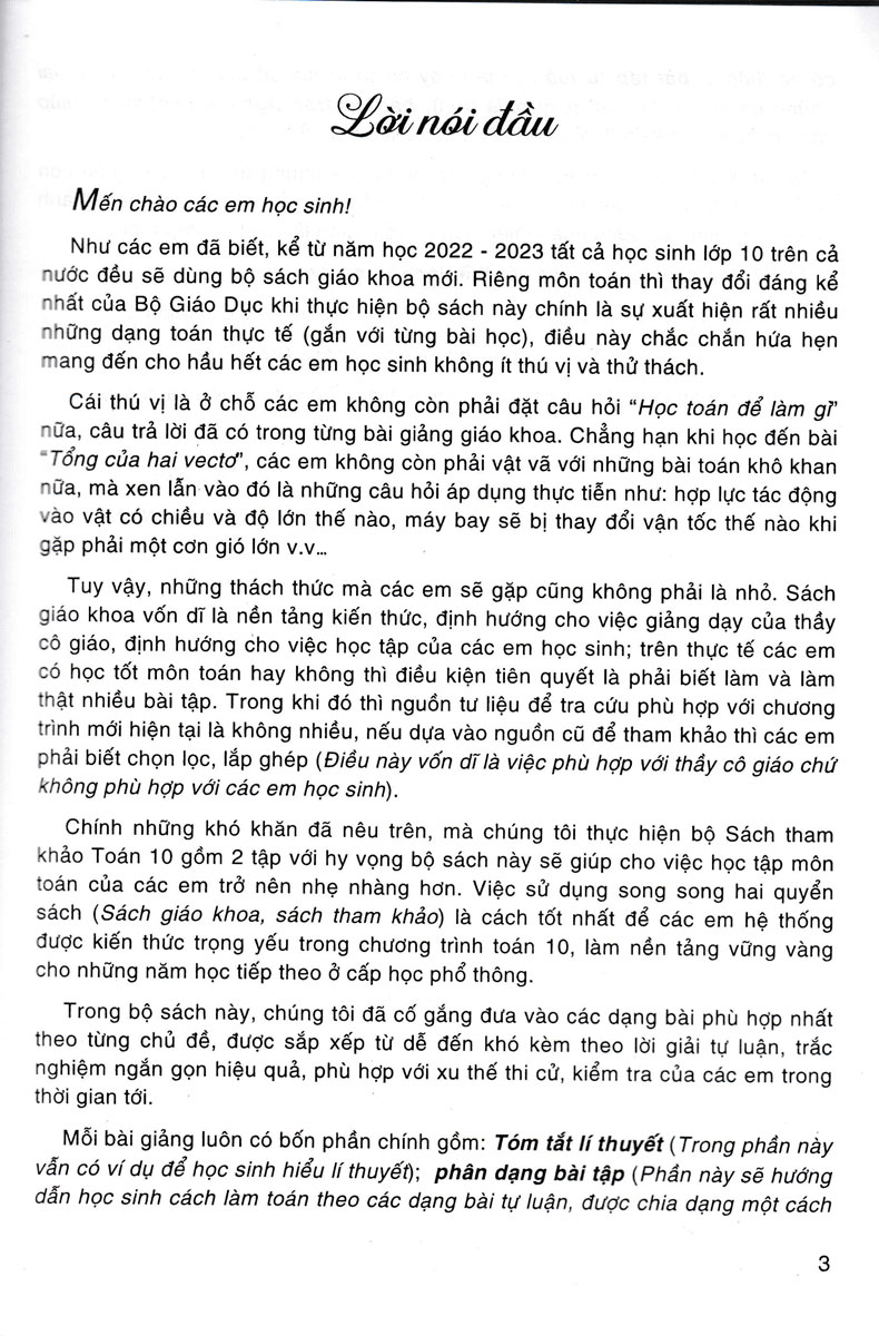 Sách Tham Khảo Toán 10 (Dùng Chung Cho Các Bộ SGK Hiện Hành) - HA