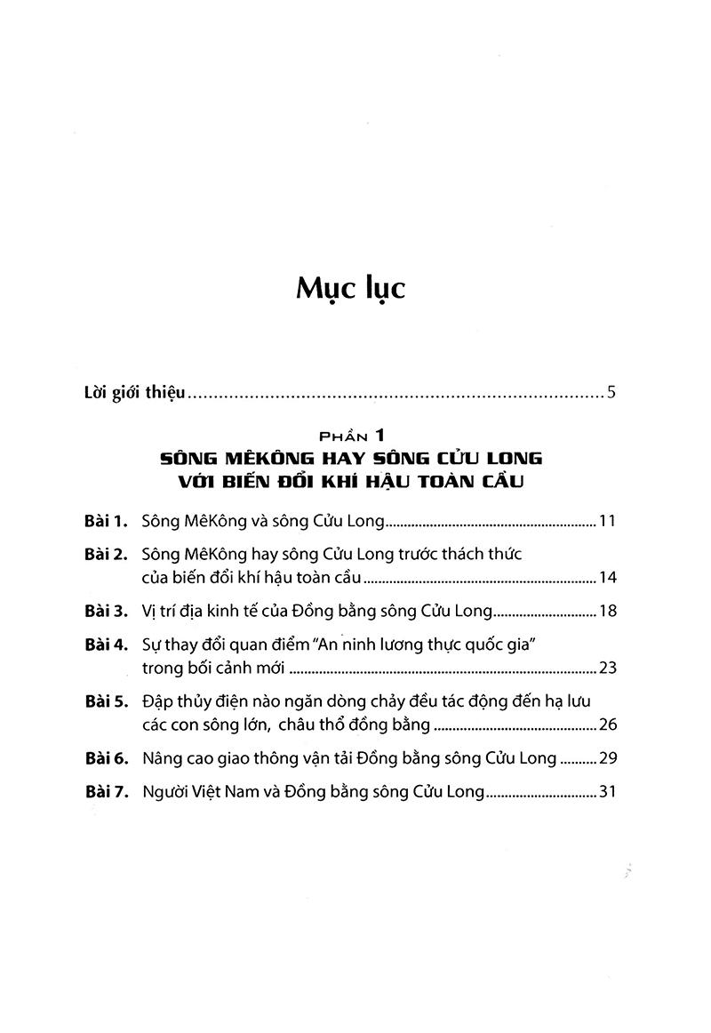 Sông Mê Kông Hay Sông Cửu Long Với Biến Đổi Khí Hậu Toàn Cầu