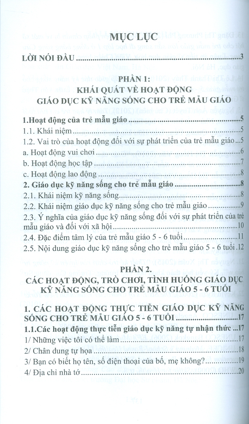 Tuyển Tập Các Hoạt Động Giáo Dục Kỹ Năng Sống Cho Trẻ Mẫu Giáo 5-6 Tuổi