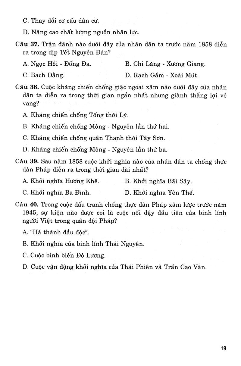 36 Bộ Đề Trắc Nghiệm Ôn Thi Trung Học Phổ Thông Quốc Gia 2019 - Khoa Học Xã Hội