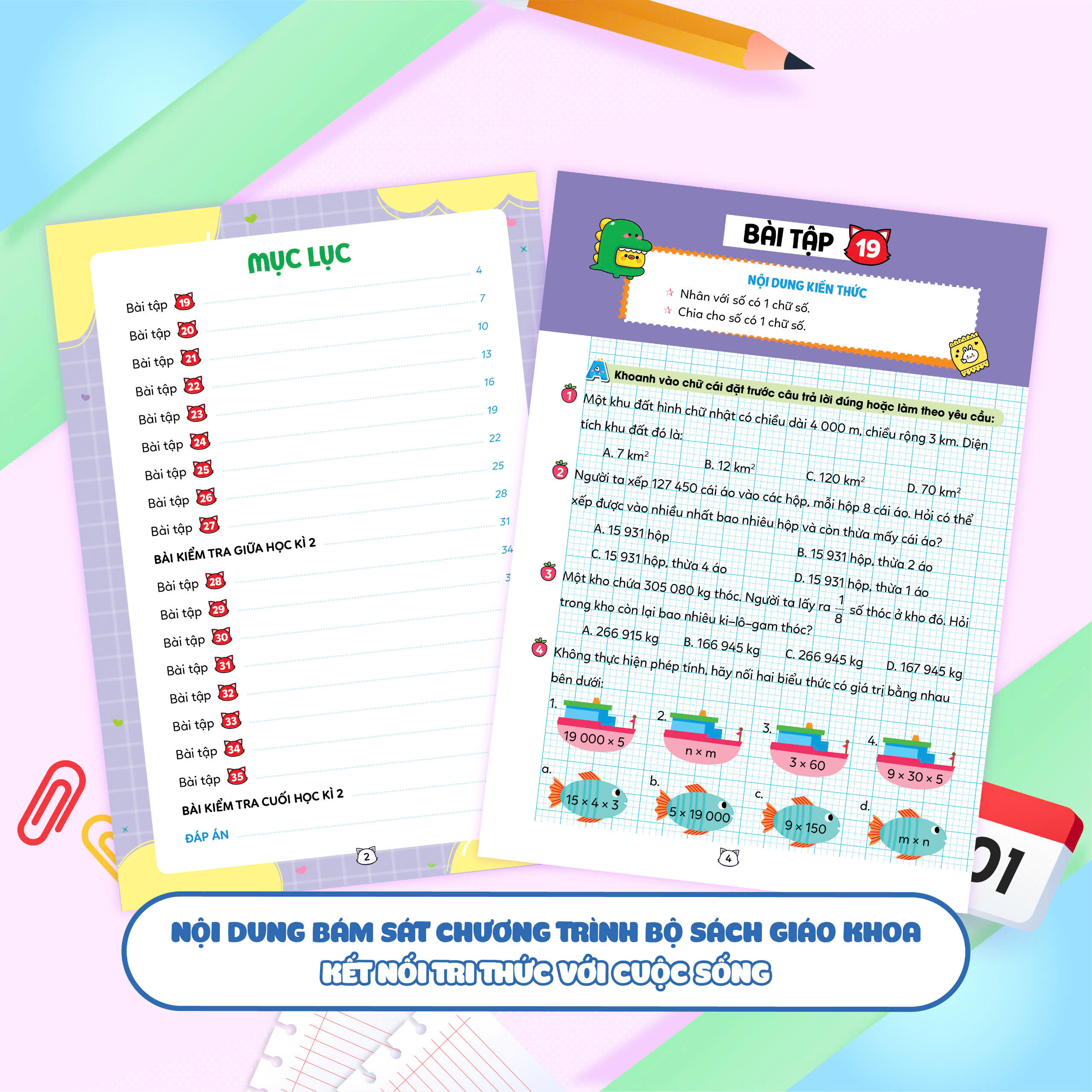 Vở bài tập Toán tăng cường lớp 4 tập 2 (Theo sách giáo khoa kết nối tri thức với cuộc sống)