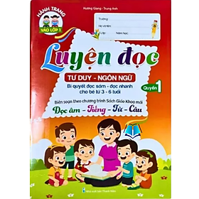 Sách - Luyện Đọc Tư Duy - Ngôn Ngữ Bí Quyết Đọc Sớm - Đọc Nhanh Cho Bé Từ 3-6 Tuổi
