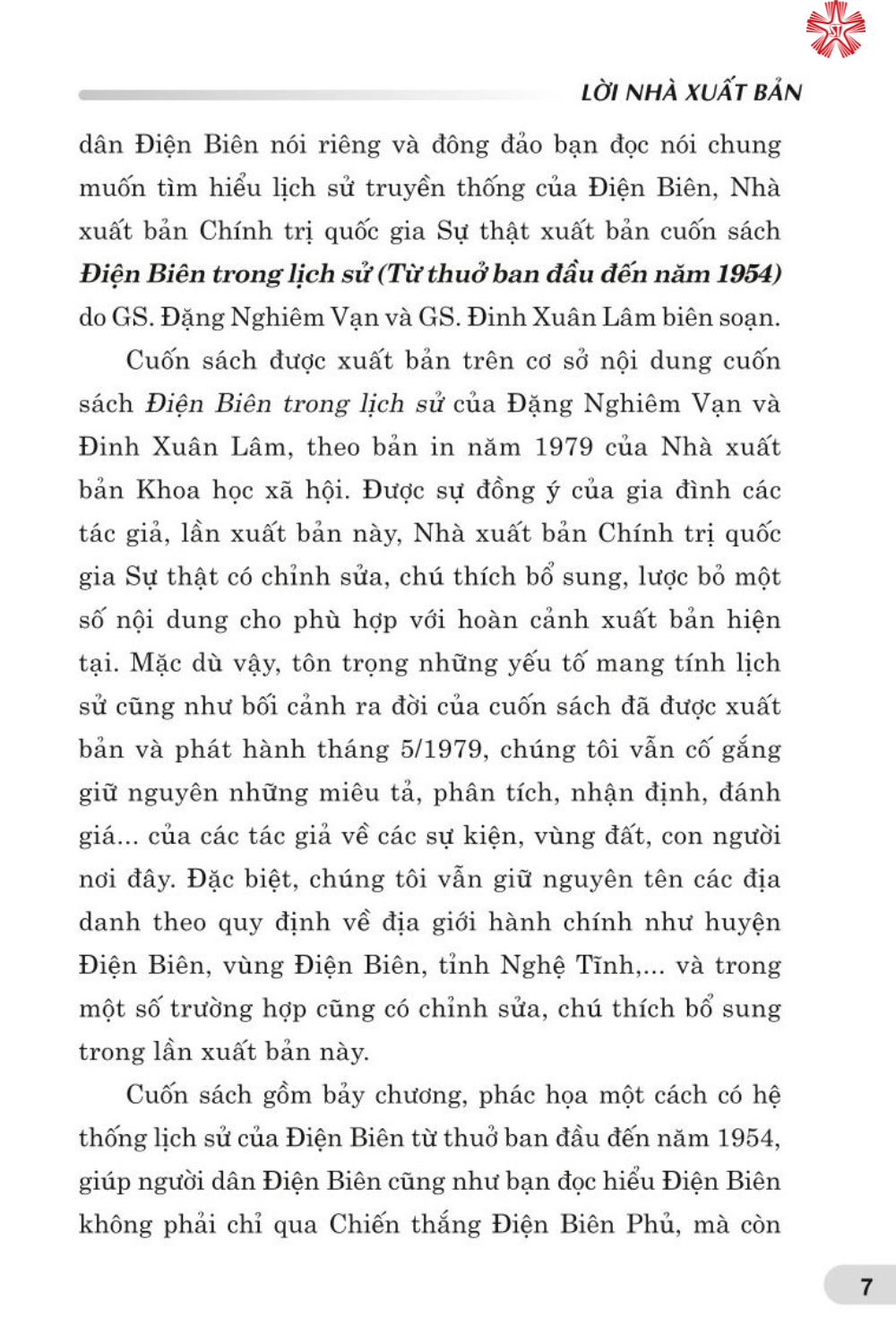 Điện Biên trong lịch sử (từ thuở ban đầu đến năm 1954) bản in 2024