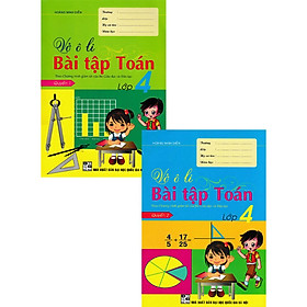 Sách - Vở Ô Li Bài Tập Toán Lớp 4 - Combo 2 Quyển -Theo Chương Trình Giảm Tải Của Bộ GD&DT - Hồng Ân