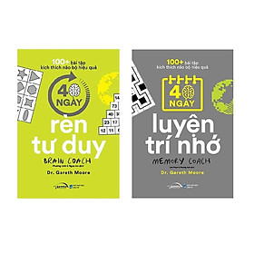Combo 100+ Bài Tập Kích Thích Não Bộ Hiệu Quả : 40 Ngày Luyện Trí Nhớ + 40 Ngày Rèn Tư Duy - Bản Quyền