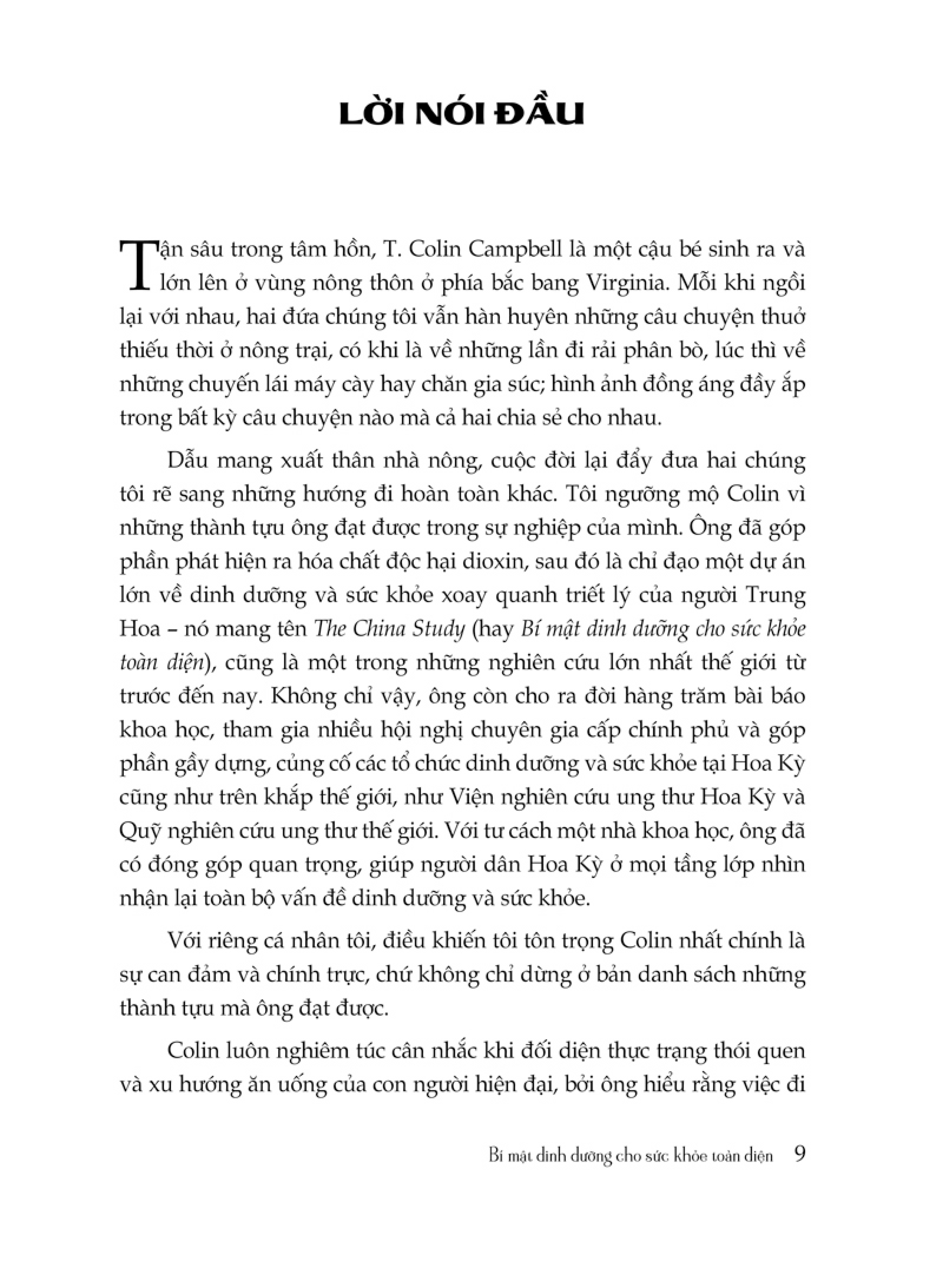 Bí mật dinh dưỡng cho sức khoẻ toàn diện _ The China Study