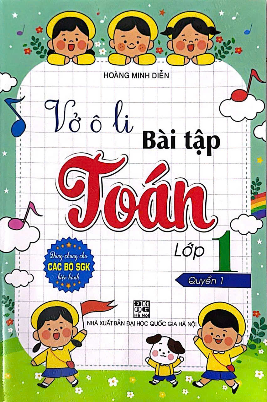 Sách vở ô li bài tập toán lớp 1 quyển 1 ( dùng chung các bộ sgk hiện hành ) ha