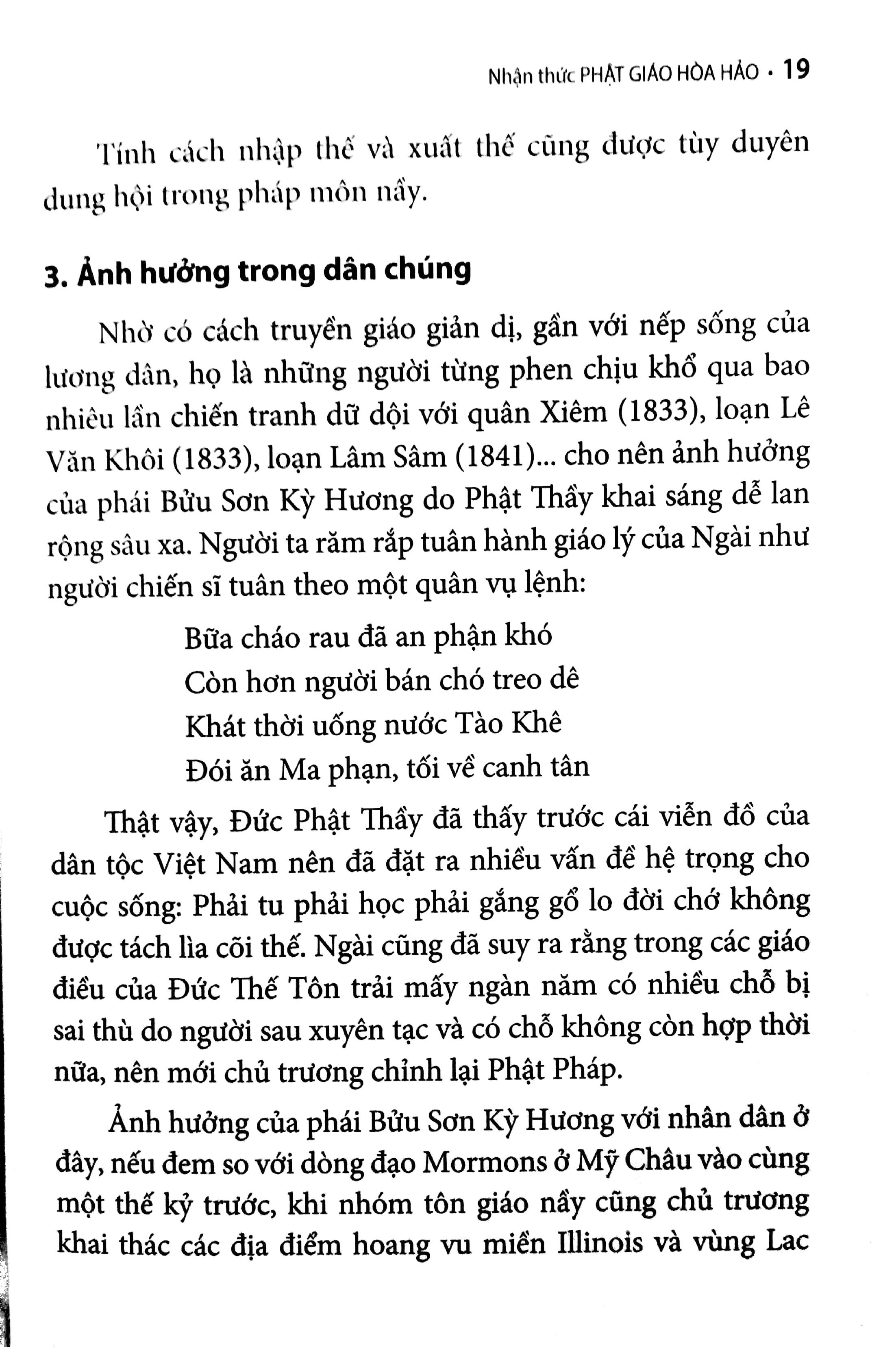 Nhận Thức Phật Giáo Hòa Hảo