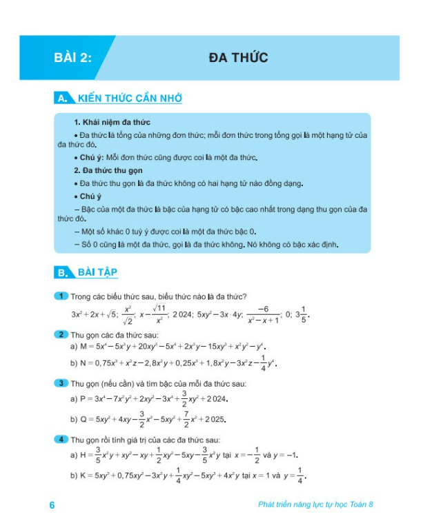 Sách - Phát Triển Năng Lực Tự Học Toán 8 - Biên soạn theo chương trình GDPT mới