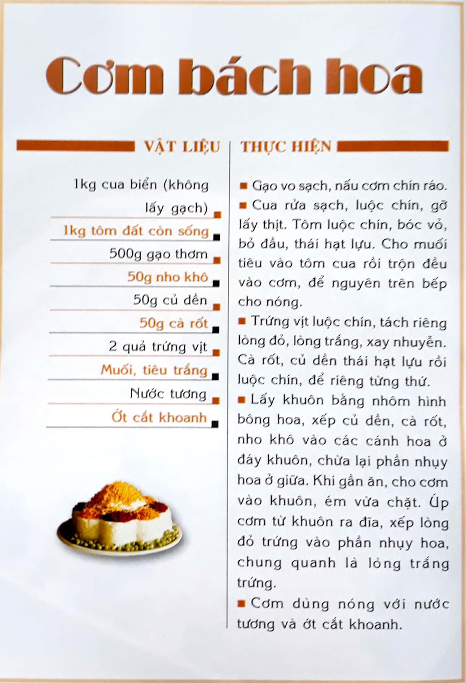 Các Món Cơm, Xôi Và Bánh Mặn