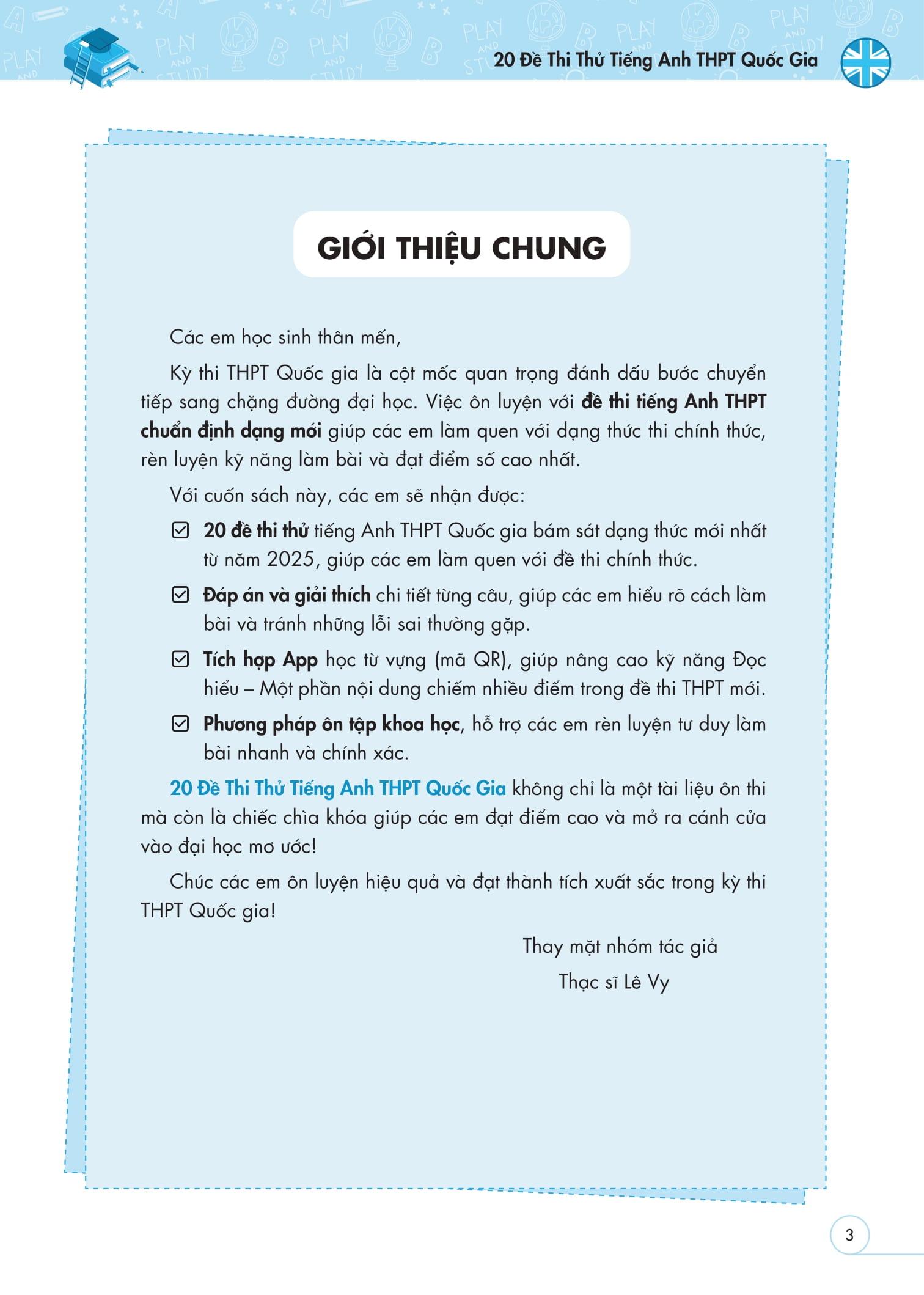 Sách - 20 Đề Thi Thử Tiếng Anh THPT Quốc Gia (Có Đáp Án)