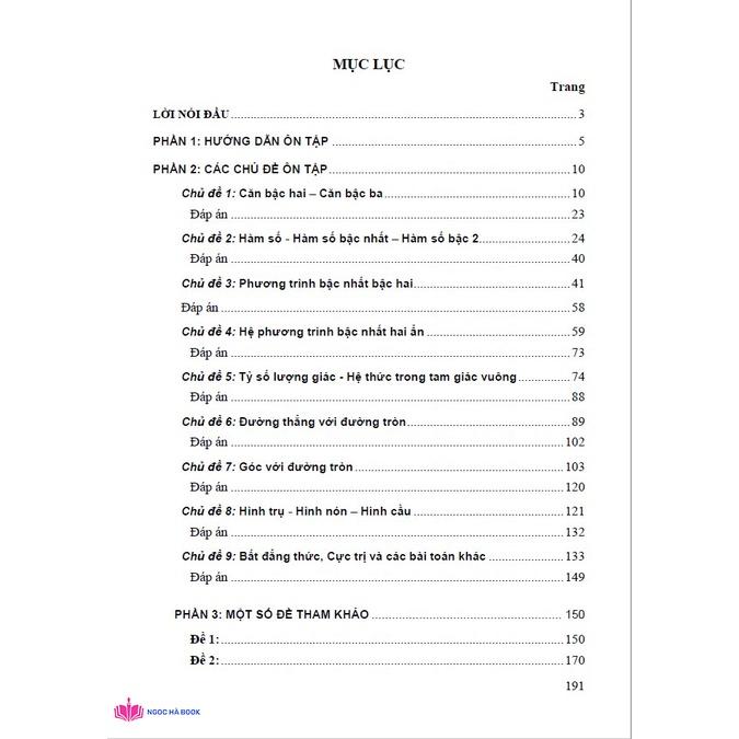 Sách Ôn thi trắc nghiệm vào lớp 10 môn Toán
