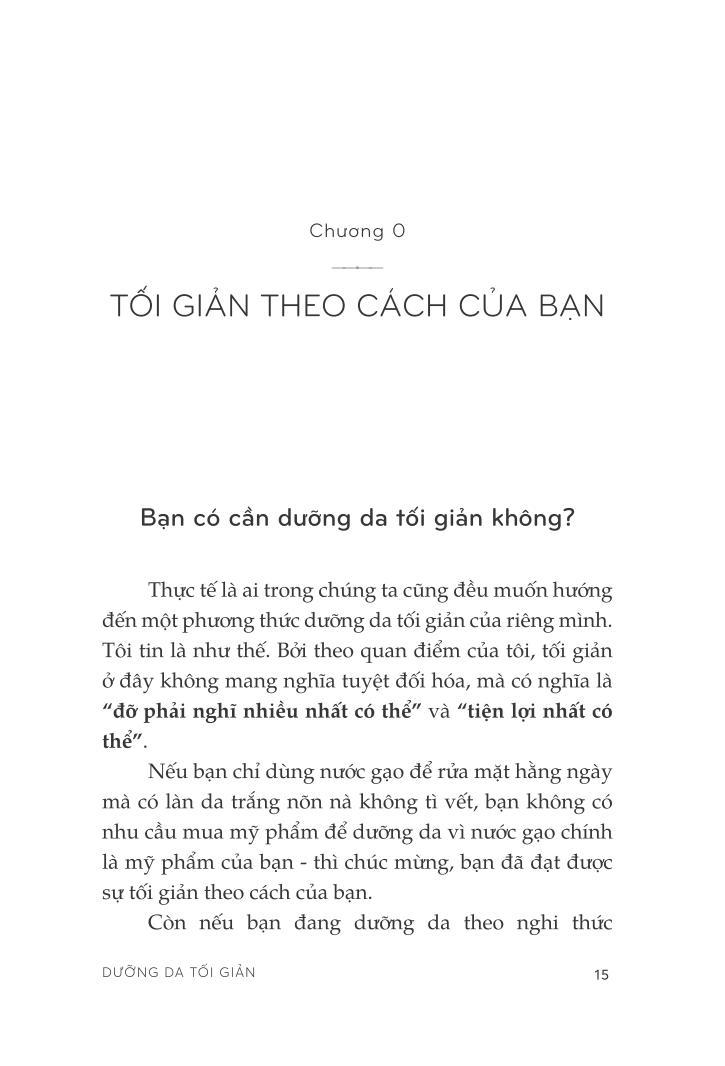 Dưỡng Da Tối Giản