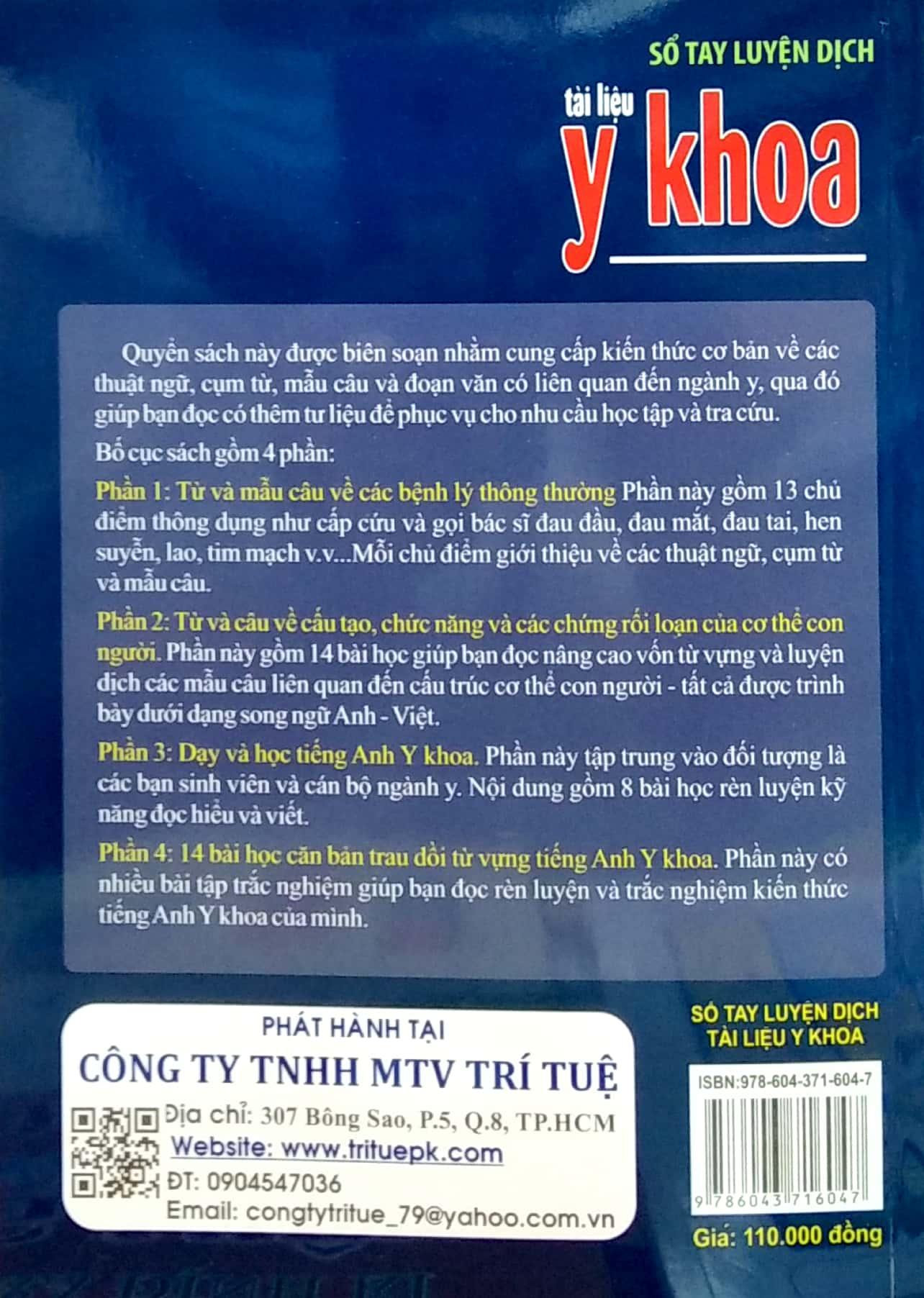 Sổ Tay Luyện Dịch Tài Liệu Y Khoa (Anh - Việt)