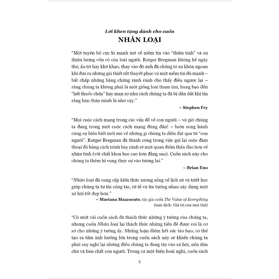 Nhân Loại - Một Lịch Sử Tràn Đầy Hi Vọng