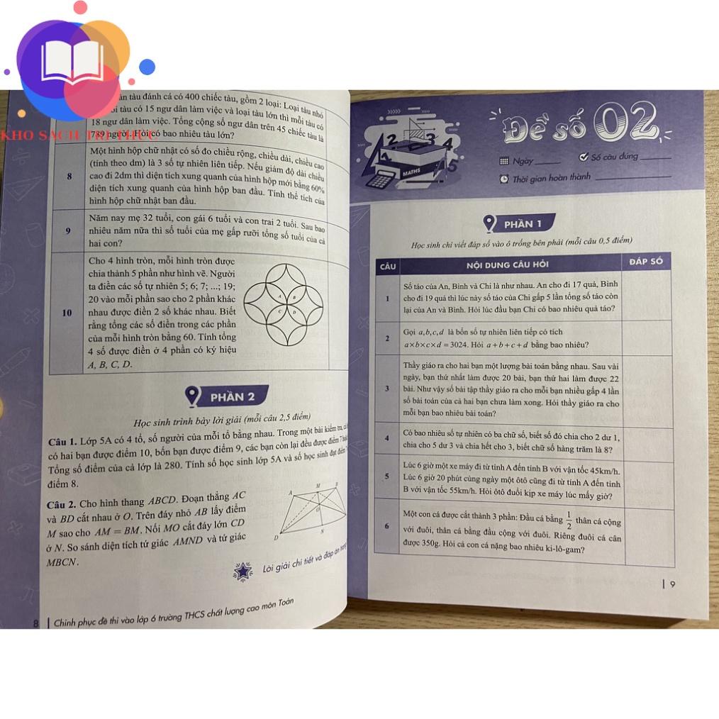Sách - Chinh phục đề thi vào lớp 6 trường THCS chất lượng cao môn Toán