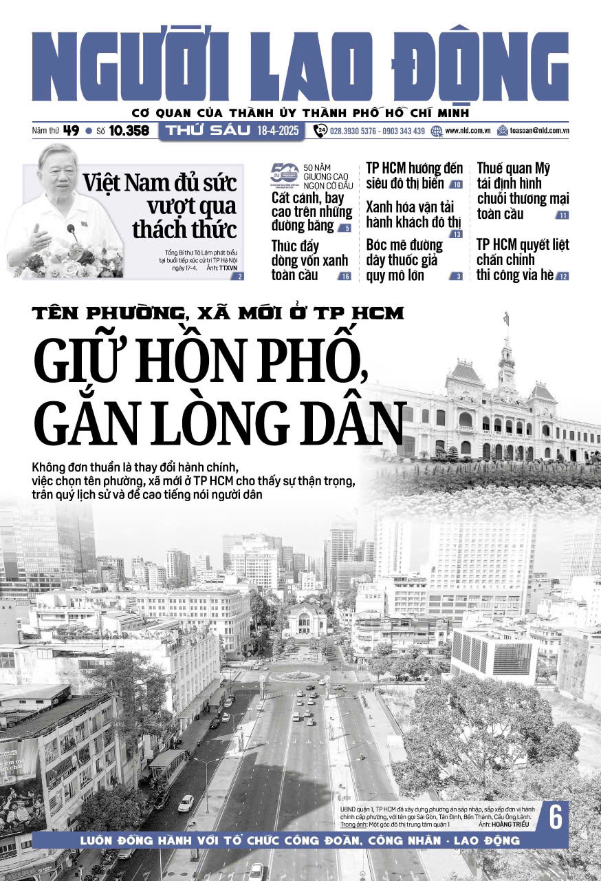 báo Người Lao Động từ ngày 14-04-2025 đến 20-04-2025