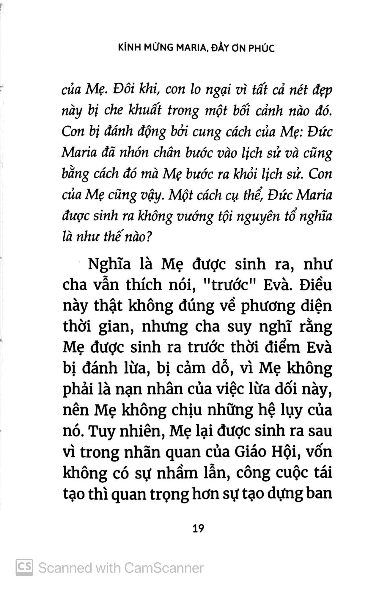 Kinh Kính Mừng - Một Suy Tư Mới Của Đức Giáo Hoàng Phanxicô