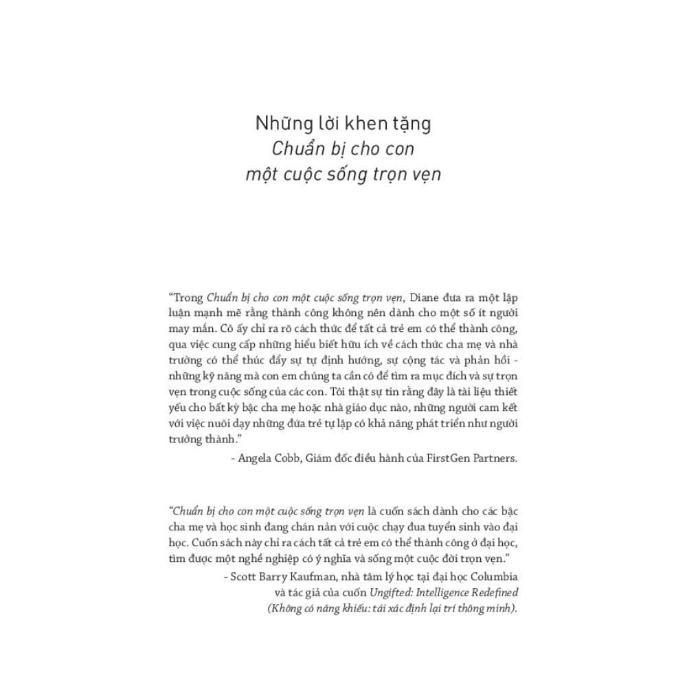 Chuẩn Bị Cho Con Một Cuộc Sống Trọn Vẹn