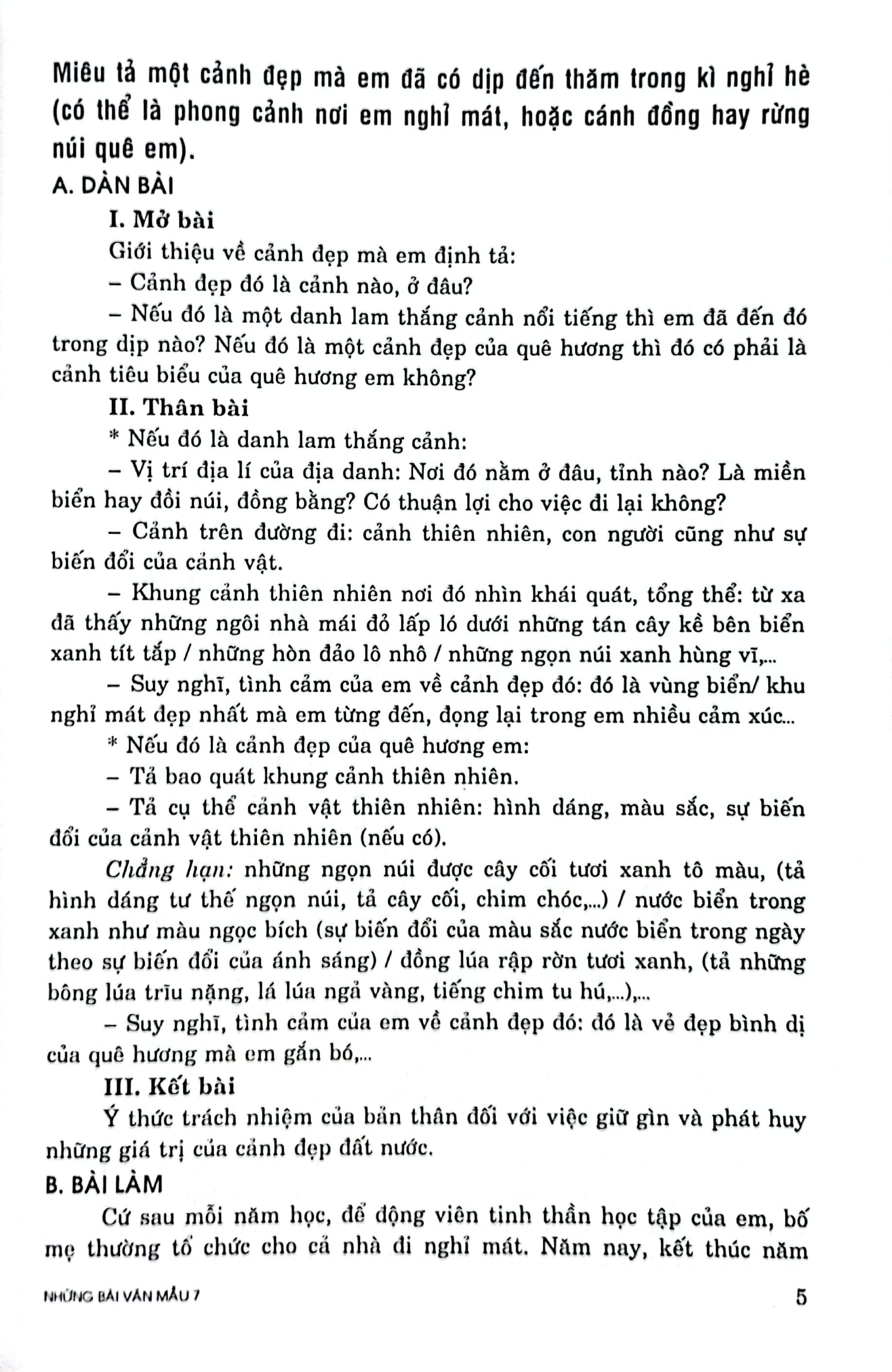 Những Bài Văn Mẫu 7