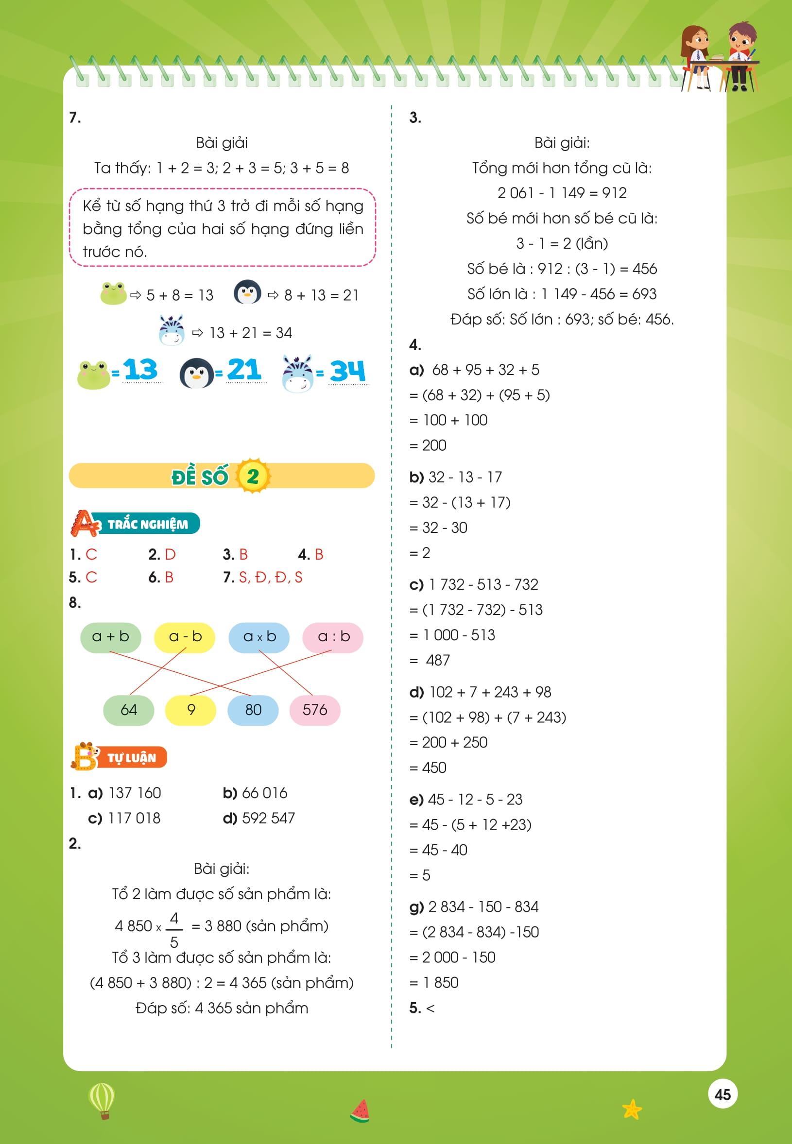 Sách - Phiếu Ôn Hè Toán Lớp 4