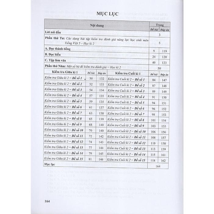 Sách - Kiểm tra, đánh giá năng lực học sinh lớp 5 môn Tiếng Việt học kì 2