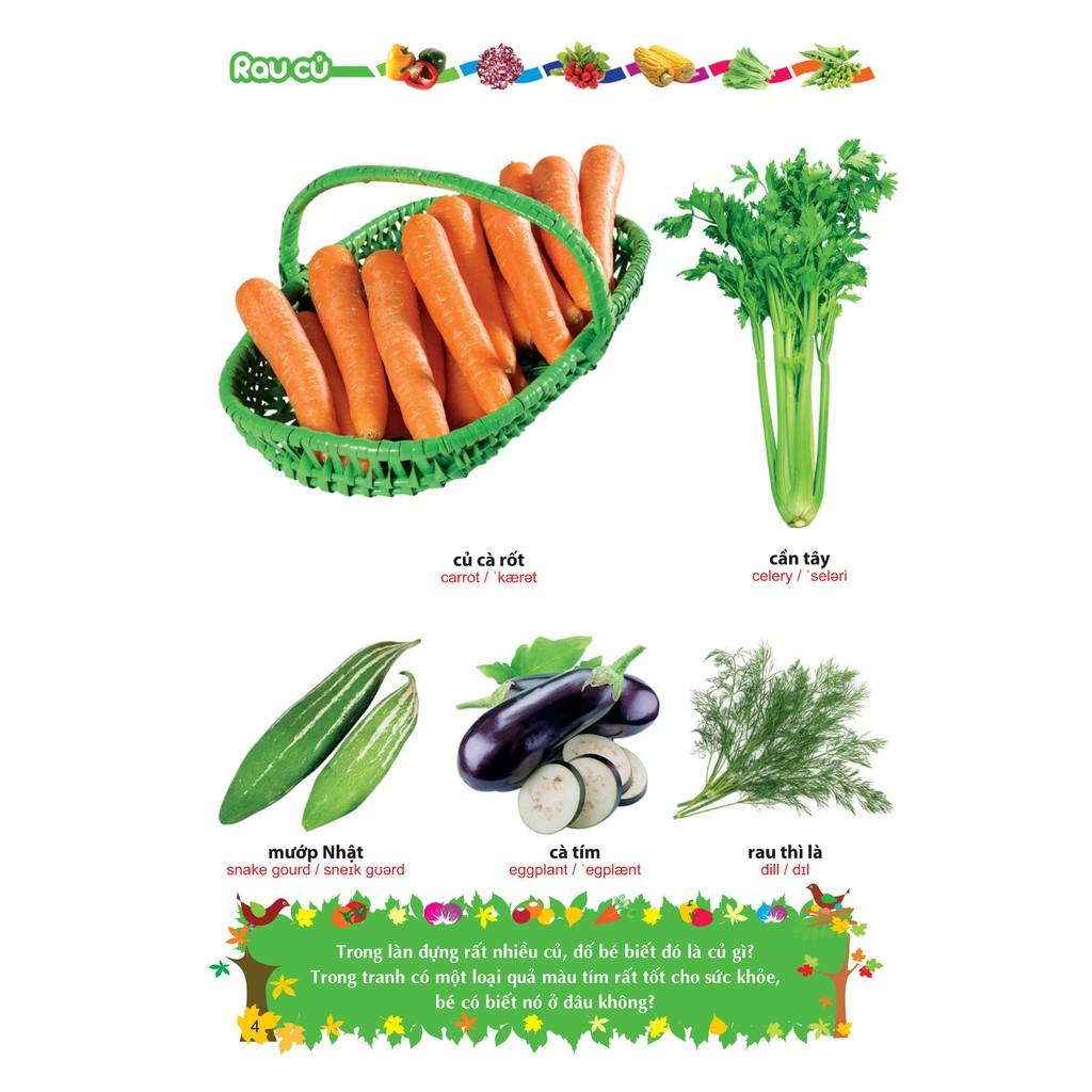 Từ Điển Tranh Về Rau - Củ - Quả - Hoa (Bìa Cứng) - Bản Quyền