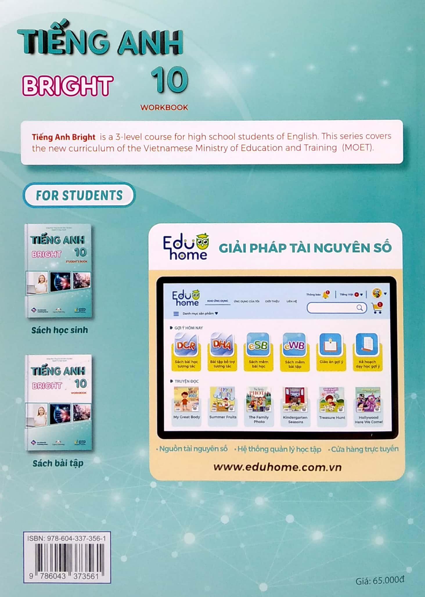 Tiếng Anh 10 Bright - Workbook