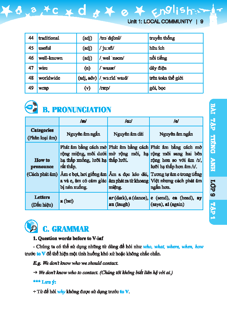 Sách - Global Success - Bài Tập Tiếng Anh Lớp 9 - Tập 1 (Có Đáp Án)
