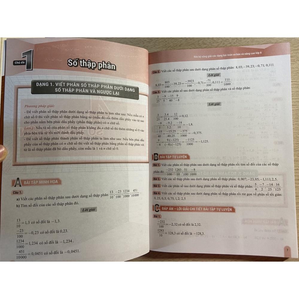 Sách - Rèn kỹ năng giải các dạng bài Toán cơ bản và nâng cao lớp 6 ( combo 2 tập)