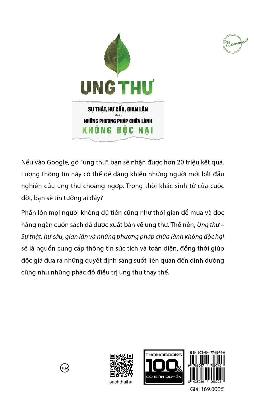 Ung Thư - Sự Thật, Hư Cấu Và Gian Lận - Những Phương Pháp Chữa Bệnh Không Độc Hại - THA