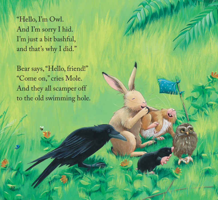 Sách tranh song ngữ Gấu có bạn mới - Ehomebooks