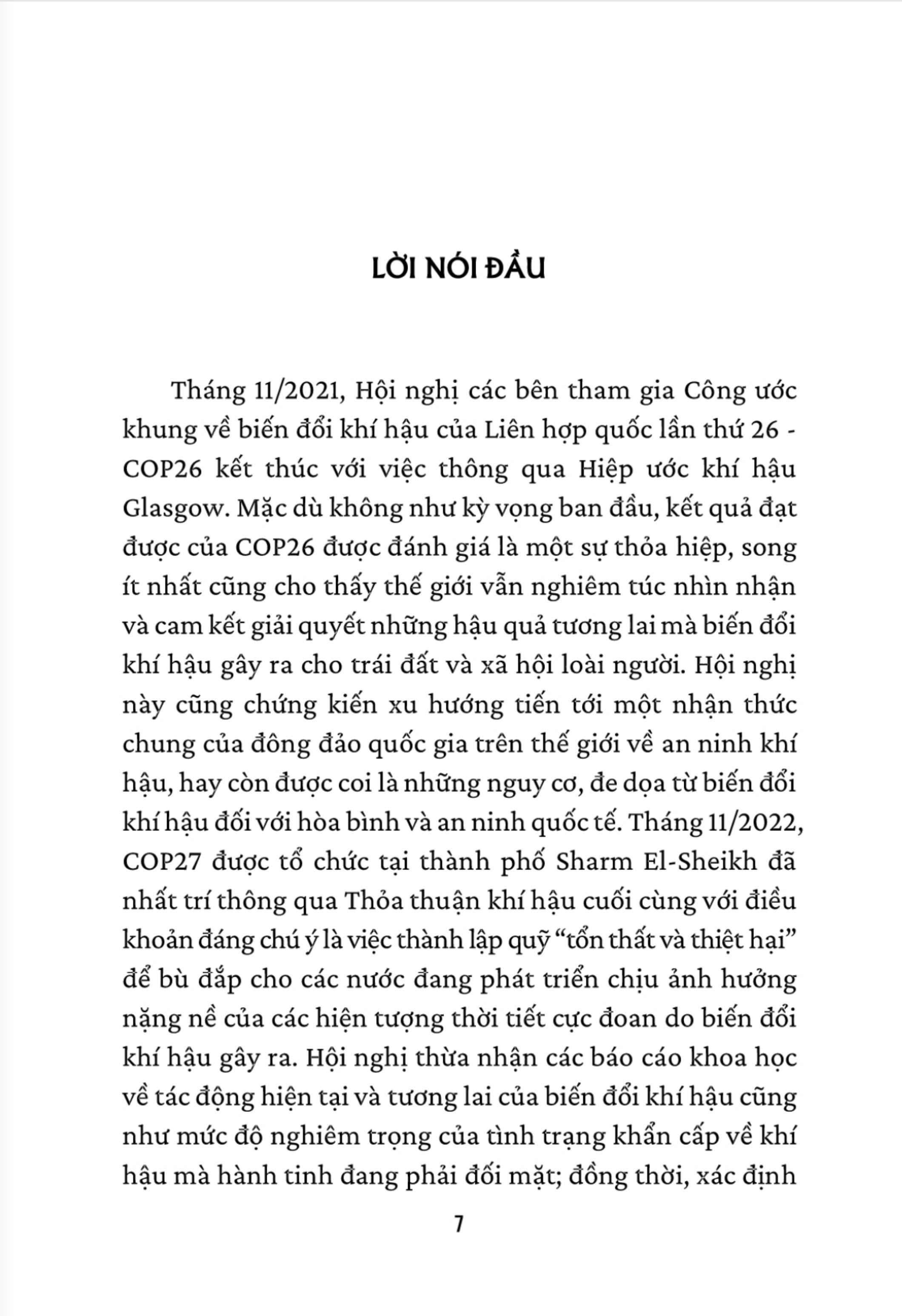 An ninh khí hậu trong quan hệ quốc tế ( sách chuyên khảo)