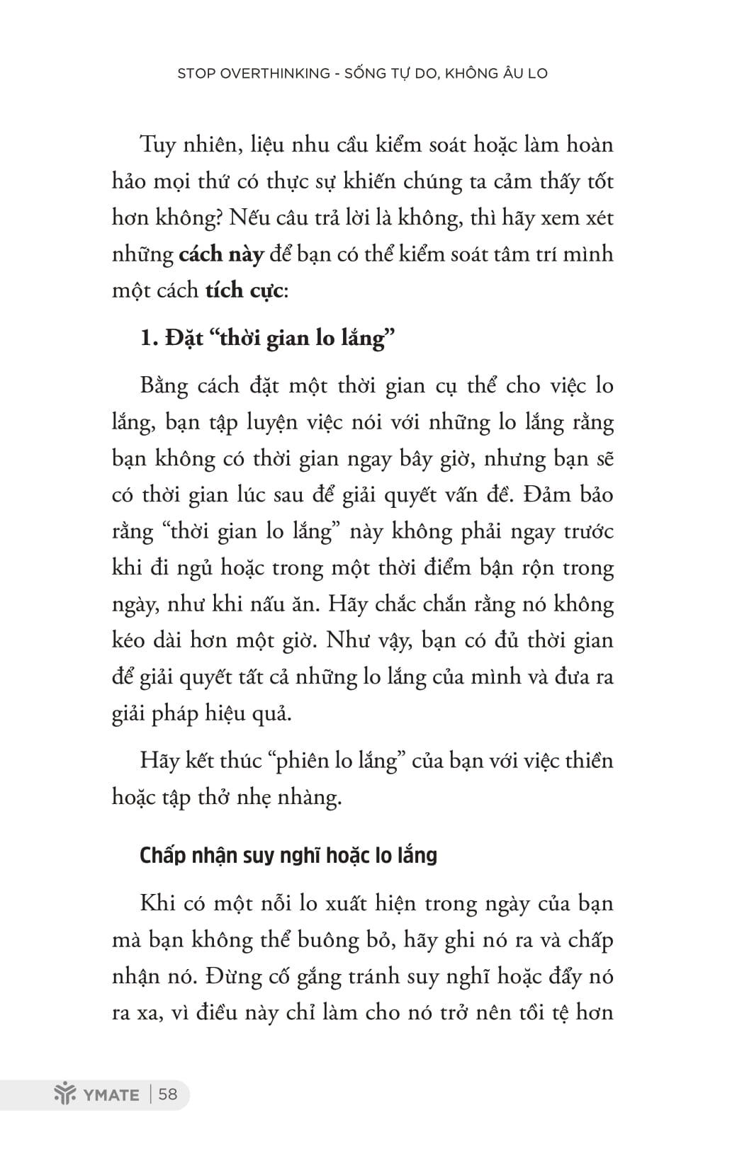 Sách Stop Overthinking - Sống Tự Do, Không Âu Lo - 7 Bước Loại Bỏ Suy Nghĩ Tiêu Cực Và Bắt Đầu Suy Nghĩ Tích Cực