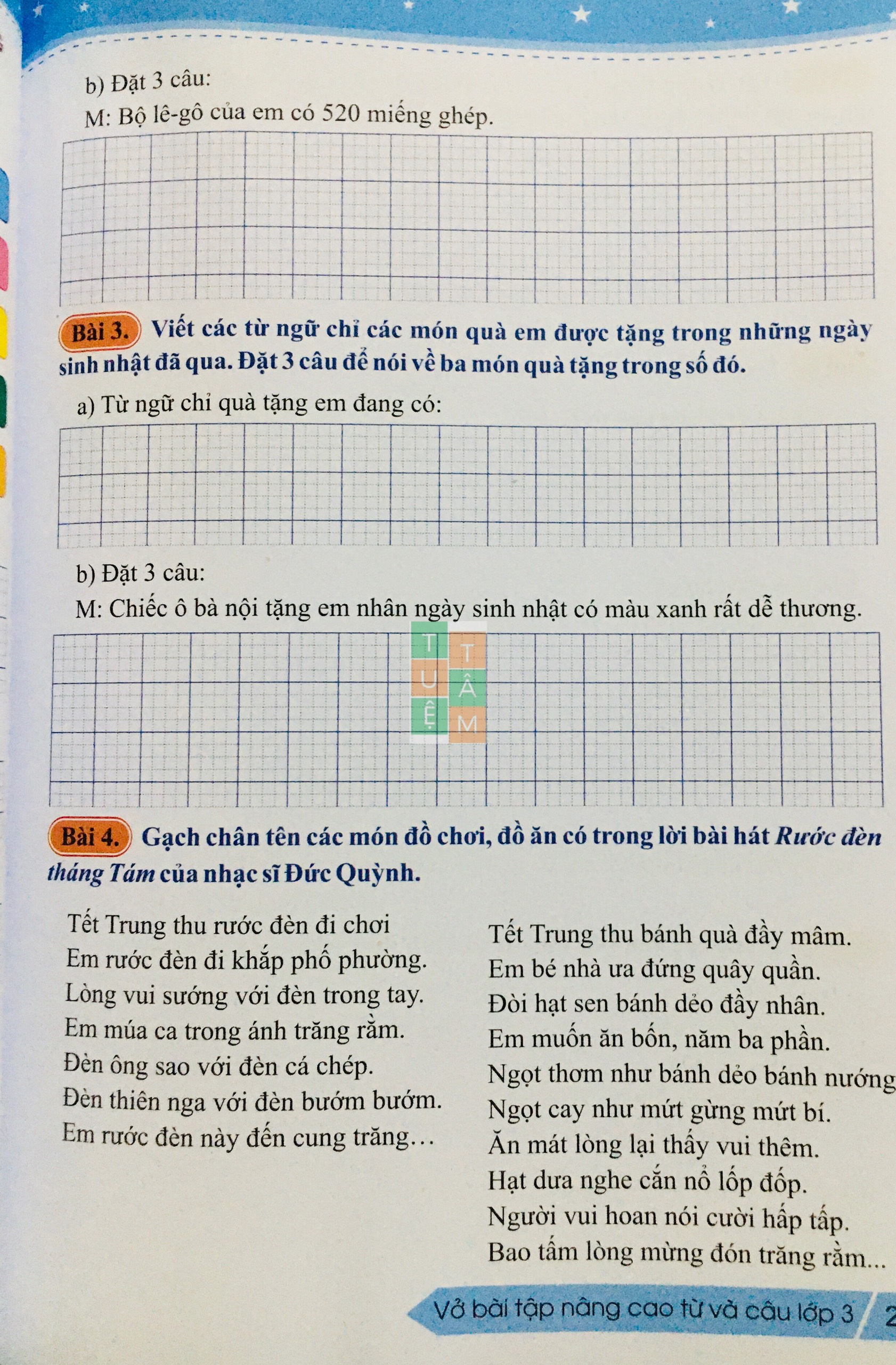 Sách - Vở bài tập nâng cao từ và câu lớp 3 (Cánh diều)