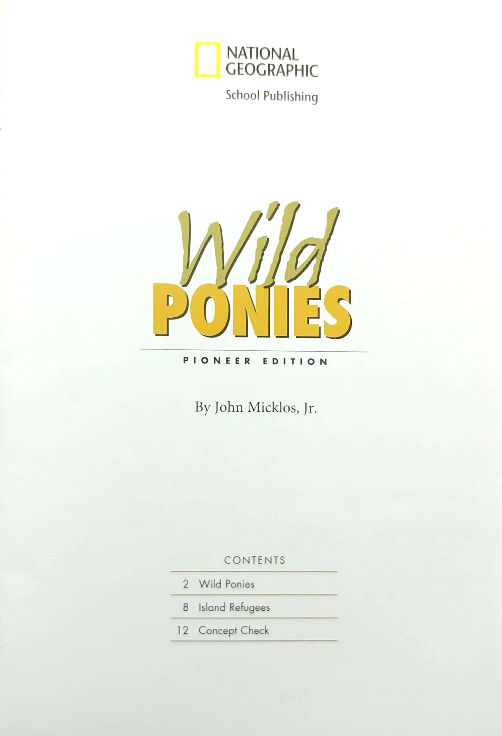 Explore on Your Own Life Science Pioneer Wild Ponies