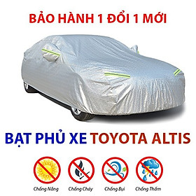 [HCM]Bạt Phủ Che Nắng TOYOTA ALTIS  Vải Dù Oxford 3 Lớp Chống Cháy Chống Thấm, Chống Nóng , Chống Mưa Bụi