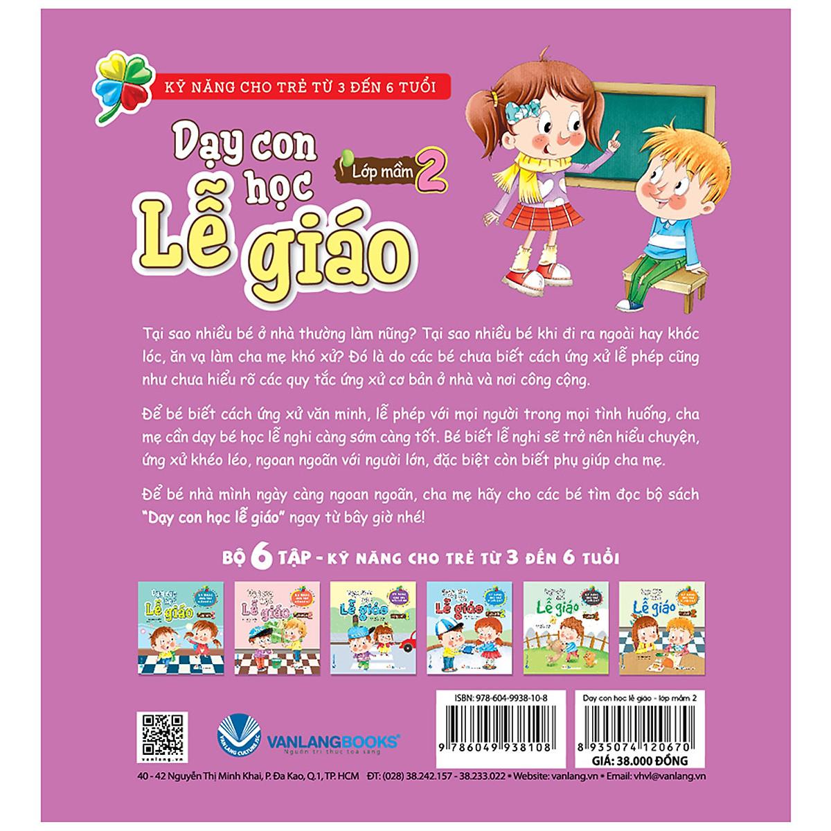 Dạy Con Học Lễ Giáo – Lớp Mầm 2 (Kỹ Năng Cho Trẻ Từ 3 Đến 6 Tuổi)